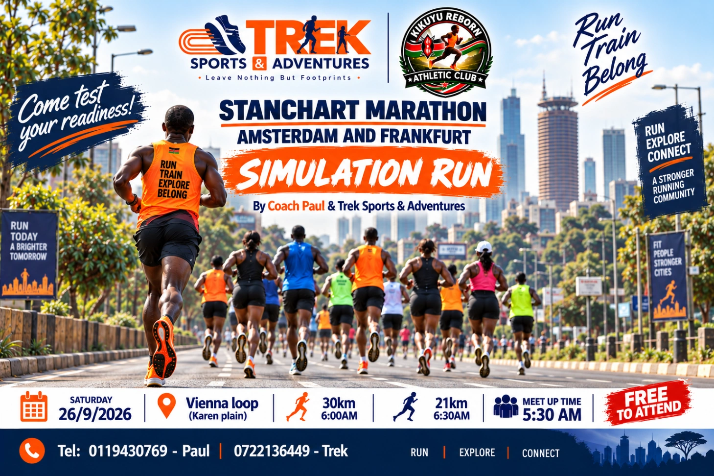 Trek Sports & Adventures Stanchart, Amsterdam & Frankfurt Simulation run