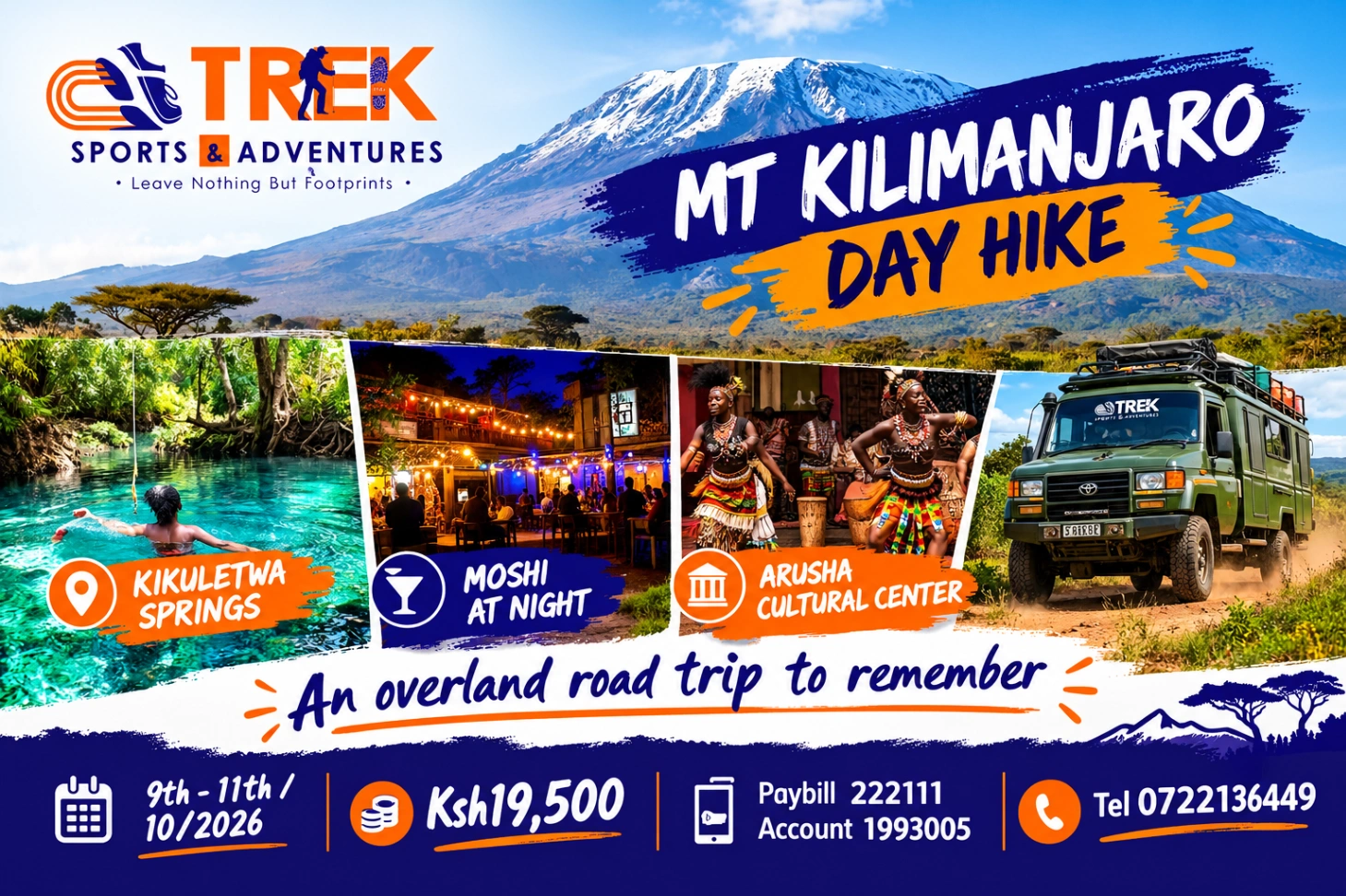 Mt Kilimanjaro day hike-kikuletwa springs -overland road trip